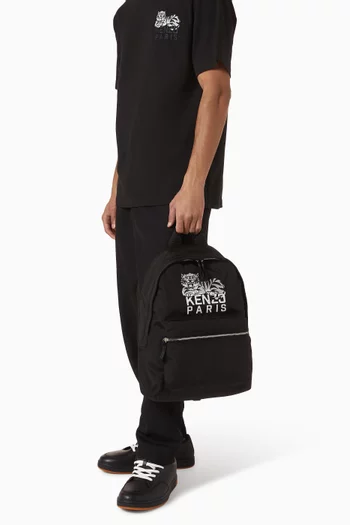 Happy Tiger Backpack in Canvas