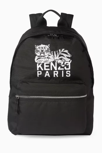 Happy Tiger Backpack in Canvas