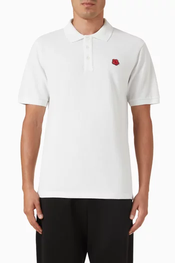 تي شيرت بولو مزين بزهرة بوكي قطن بيكيه