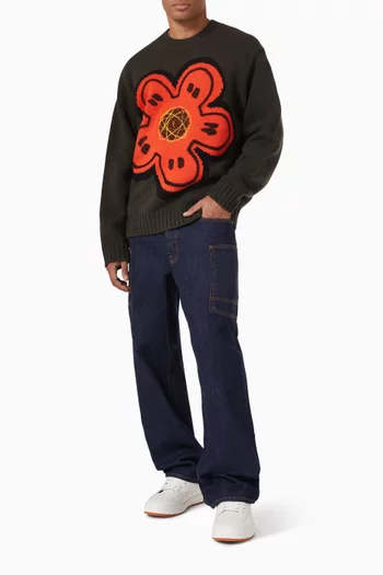 سترة مطرزة صوف كينزو × فوتورا 2000