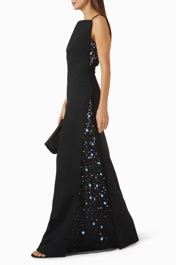 Leah Embellished Dress in Crepe