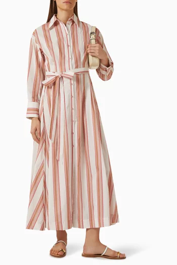 Arlet Stripe Shirt Dress in Cotton