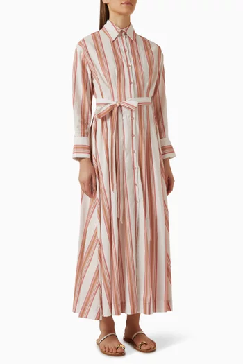 Arlet Stripe Shirt Dress in Cotton