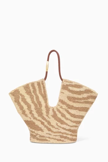 Large Goldentime Tote in Raffia
