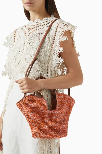Small Goldentime Tote in Raffia