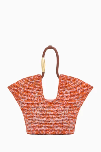 Small Goldentime Tote in Raffia