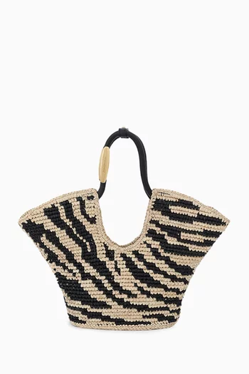 Small Goldentime Tote in Raffia
