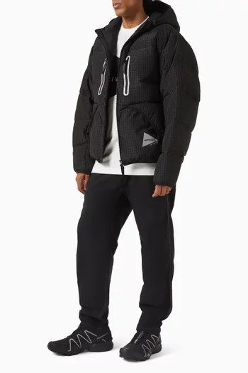 x GRAMICCI Check Down Jacket in Wool-blend