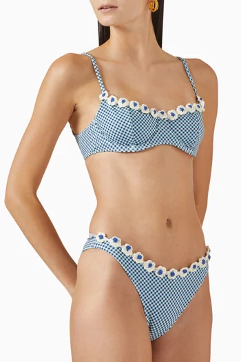 Cola Crochet-trim Bikini Top