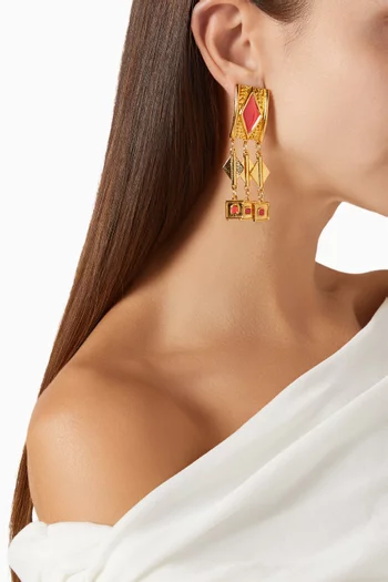 1980s Vintage Egyptian Clip-on Earrings