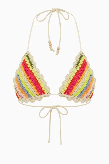 The Crochet Triangle Bikini Top