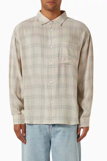 Plaid Shirt in Wool-blend