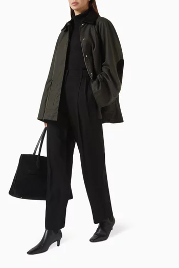Double-pleat Pants in Crepe