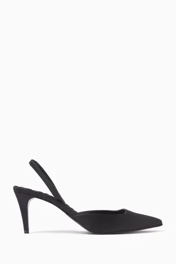 Gabriella 75 Slingback Pumps in Satin