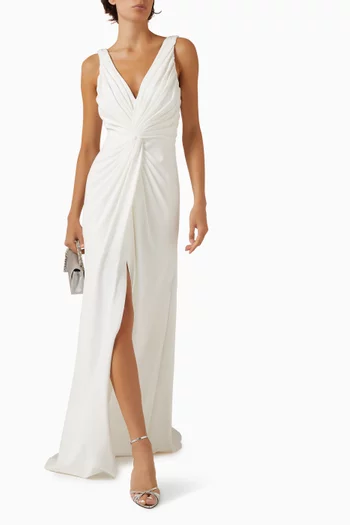 Jessey Twist-front Gown