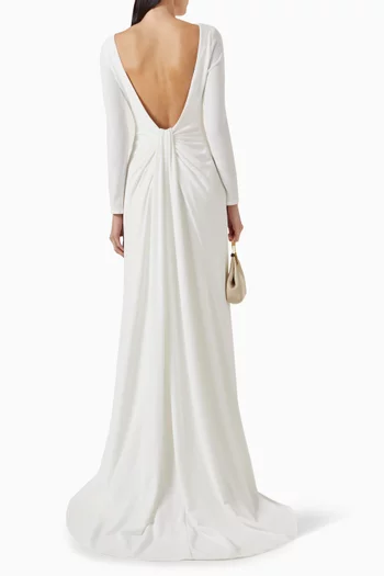 Draped Gown in Crepe