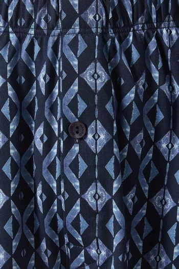 بوكسر مزين بنقشة قطن