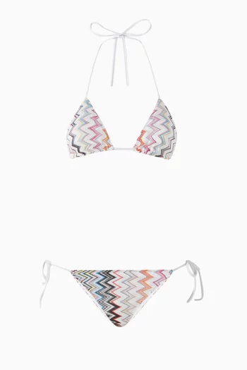 Zigzag Knit Bikini Set