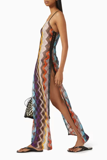 Zig Zag-print Maxi Dress