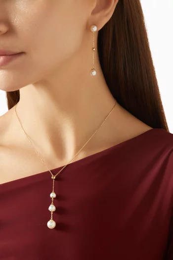 Kiku Glow Pearl Necklace in 18kt Yellow Gold