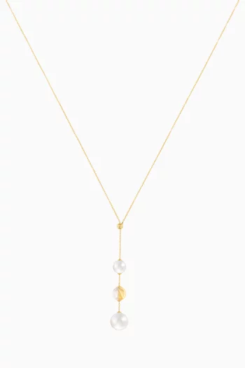 Kiku Glow Pearl Necklace in 18kt Yellow Gold