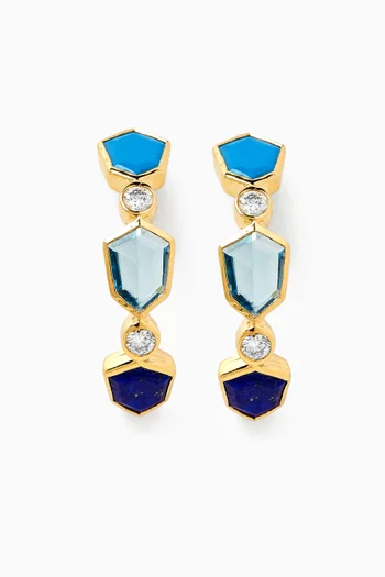 Spring Diamond Earrings in 18kt Yellow Gold