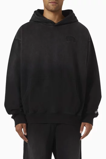 Oversized Arch Logo Popover Hoodie in Cotton