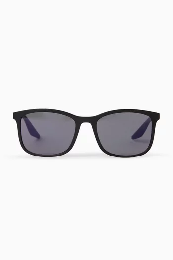 Linea Rossa Square Sunglasses in Rubber