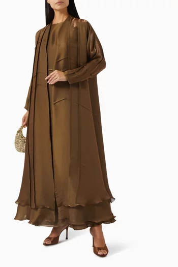 3-piece Abaya Set in Silk Organza