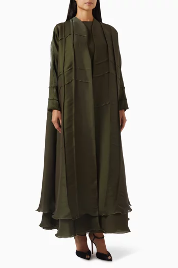 3-piece Abaya Set in Silk Organza