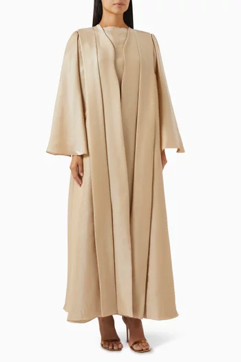 Textured 3-piece Abaya Set in Cotton Organza