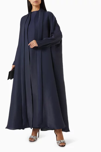 Textured 3-piece Abaya Set in Cotton Organza