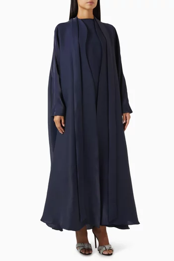 Textured 3-piece Abaya Set in Cotton Organza