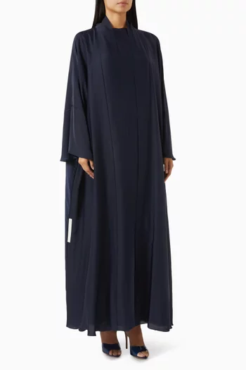 Flared Sleeve 3-piece Abaya Set in Silk