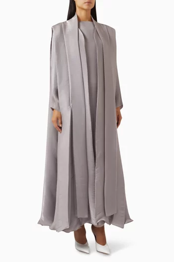 Tailored 3-piece Abaya Set in Silk Organza