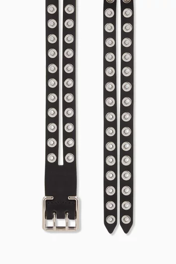 Biker Double Belt in Nubuck
