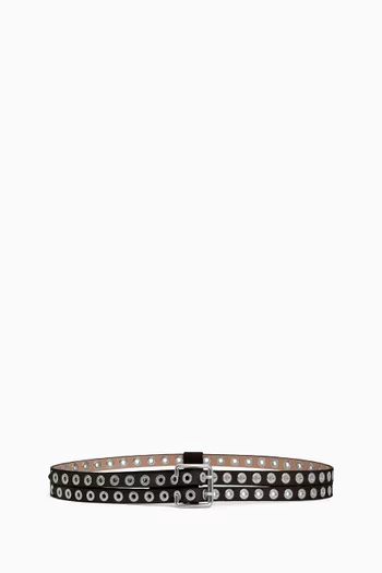 Biker Double Belt in Nubuck