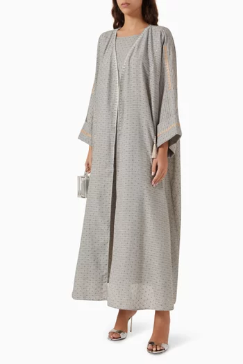 Embroidered Abaya & Dress Set