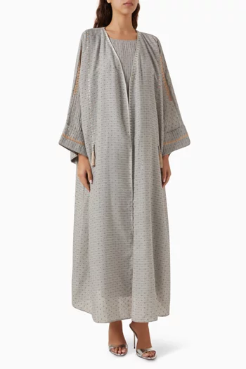 Embroidered Abaya & Dress Set