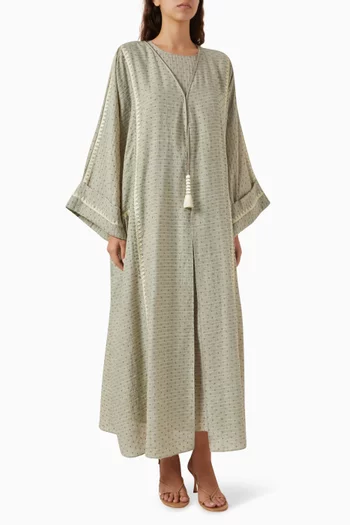Embroidered Abaya & Dress Set