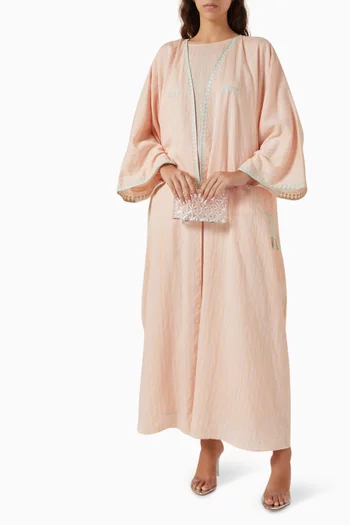 Embroidered Three-piece Abaya Set