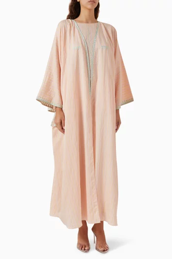 Embroidered Three-piece Abaya Set