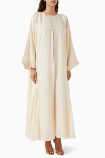 Embroidered Abaya & Dress Set