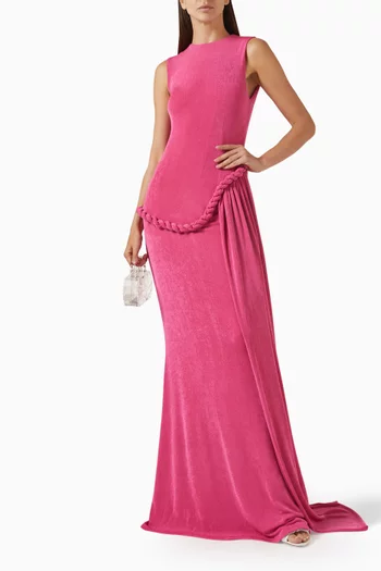 Kairis Braided Dress in Jersey