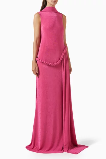 Kairis Braided Dress in Jersey