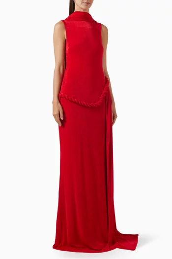 Kairis Braided Dress in Jersey