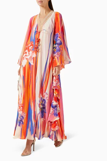 Floral-print Ruffled Maxi Dress