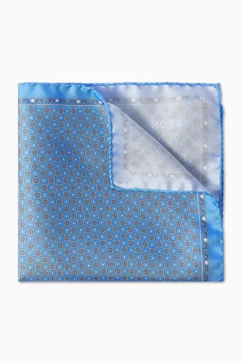 منديل جيب بنقشة هندسية حرير