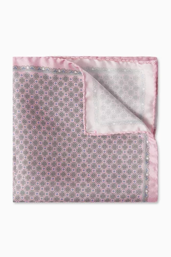 منديل جيب بنقشة هندسية حرير