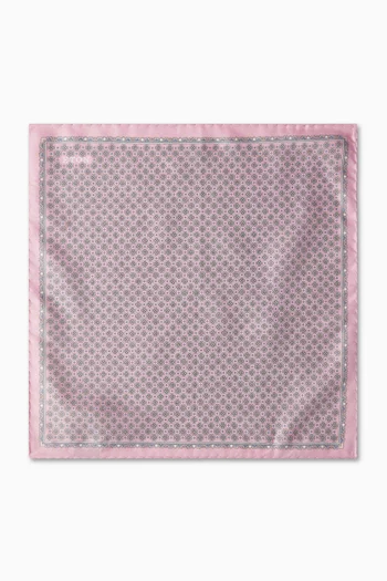 منديل جيب بنقشة هندسية حرير